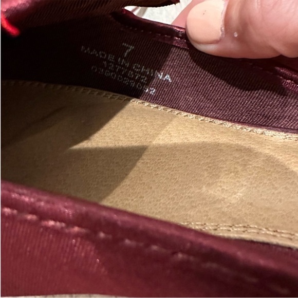 Asos Red and Blue Pom Pom Ballet Strappy Flats/Size 7 - Picture 4 of 7